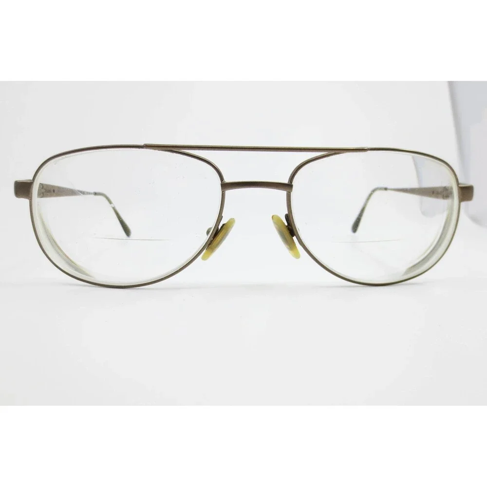 Safilo Elasta 7115 7ZB Bronze Aviator Eyeglasses Frames Italy 54-18-140 Mens